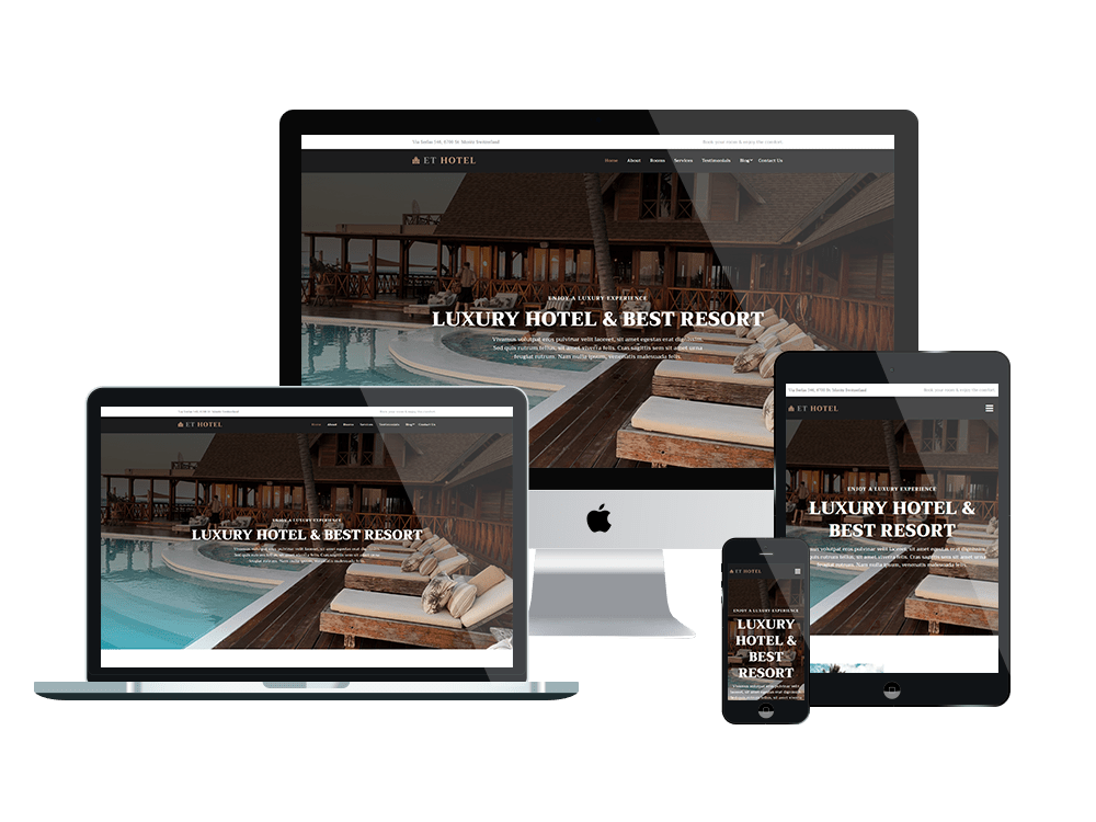 ET Hotel Free Responsive Hotel Joomla! Templates