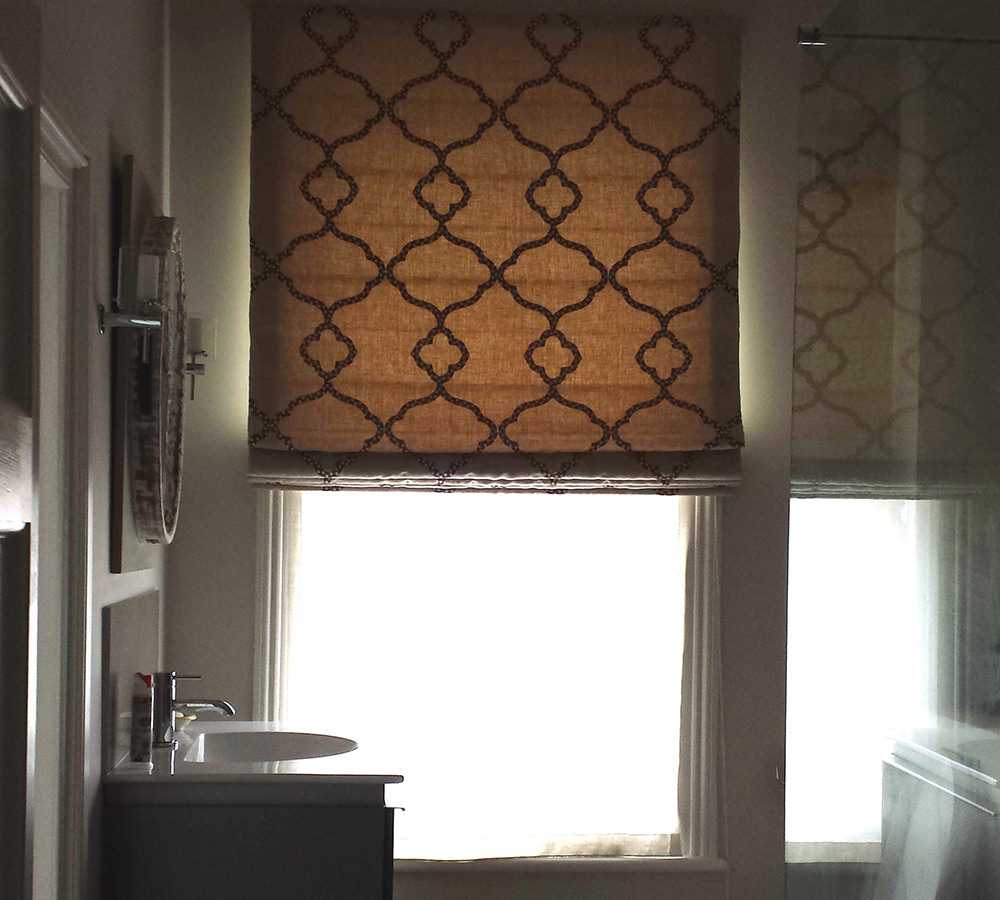 Handmade Bathroom Roman Blind Luxury UK Roman Blinds