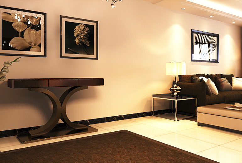 Curved Sofa Console Table Baci Living Room