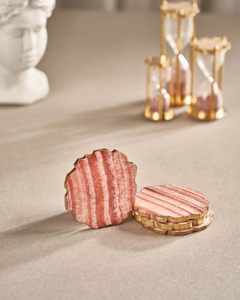 Red Marble Coasters for Drinks Englanderline