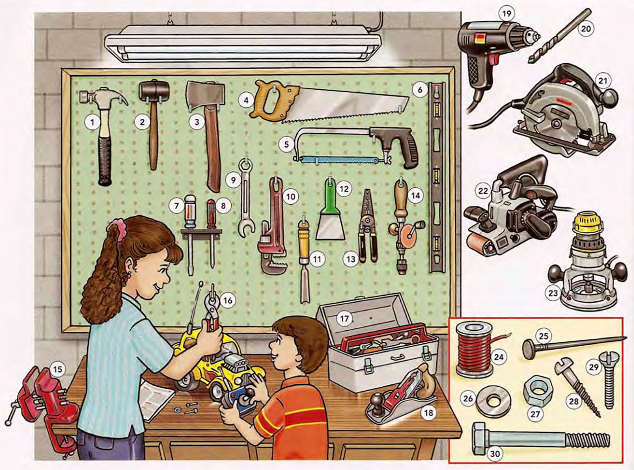 Learn Vocabulary Through Pictures Tools and Hardware English