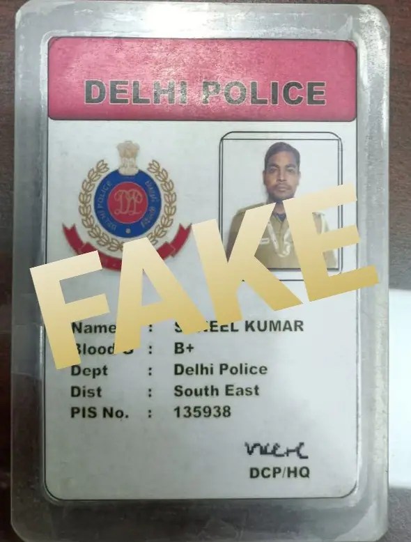 Civil Defence volunteer arrested with fake Delhi Police ICard India