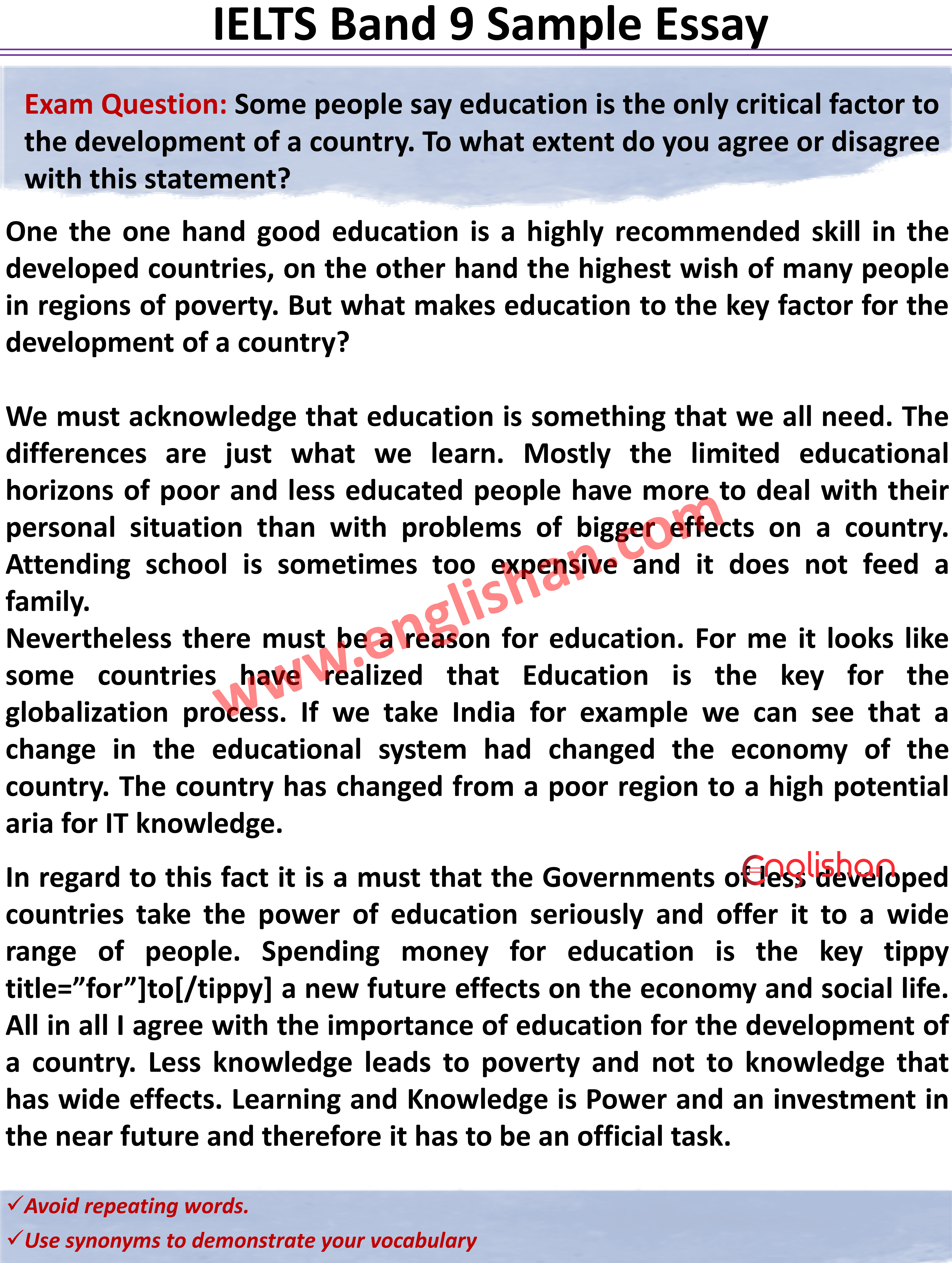 IELTS Sample Essay Topics 2020 Band 9 Writing Task 2