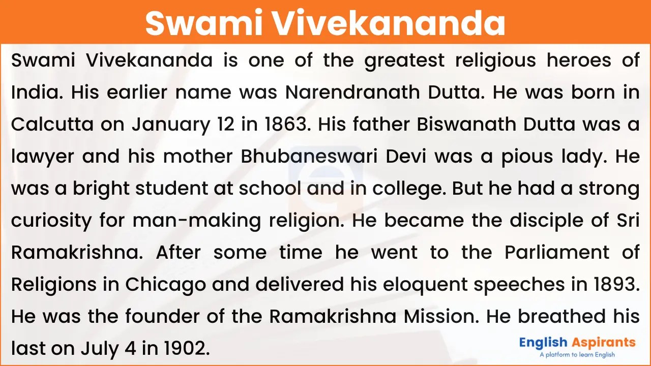 Paragraph on Swami Vivekananda [100, 150, 200, 250 Words]