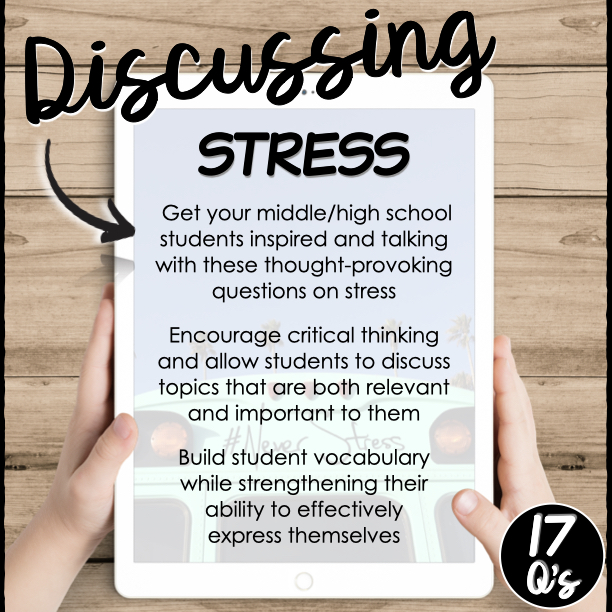 Class Discussions on Stress Conversation Starters Package English