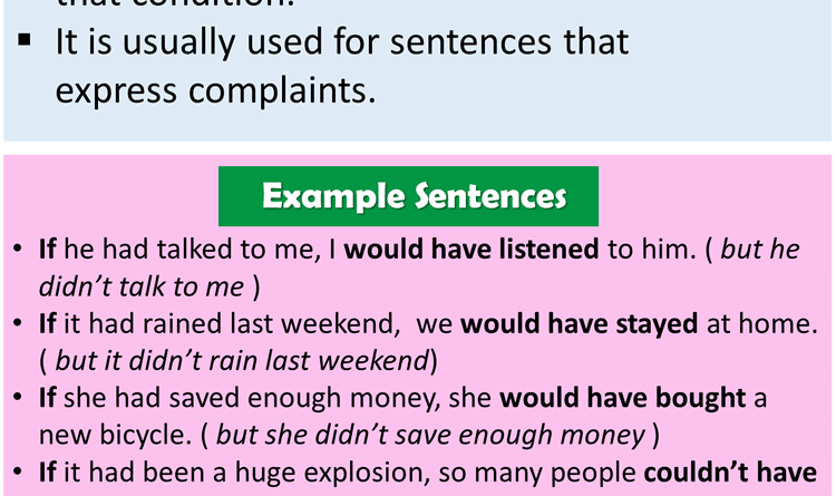 If Clause Type 3, Conditional Type 3 English Grammar Here