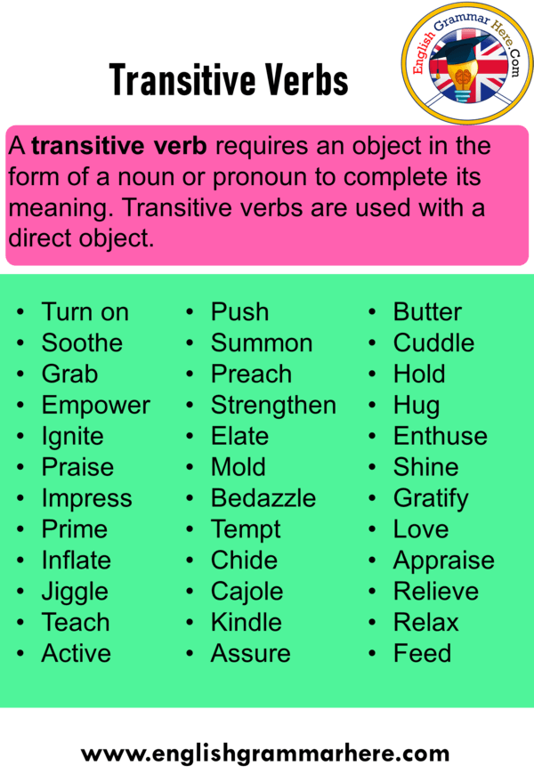 10 Examples Of Transitive Verbs My XXX Hot Girl
