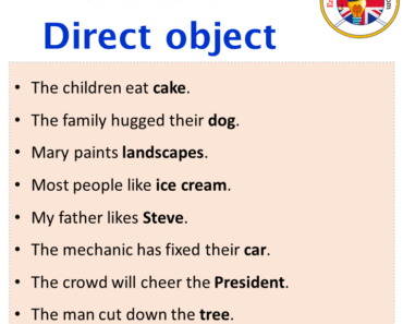 Direct object in a Sentence in English Archives - English Grammar Here