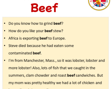 Beef in a Sentence in English Archives - English Grammar Here