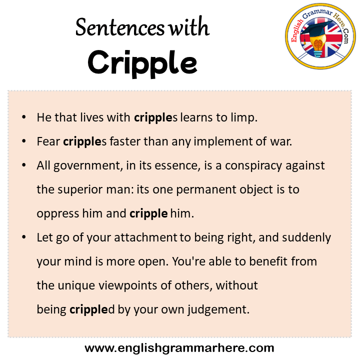 Cripple in a Sentence in English Archives English Grammar Here