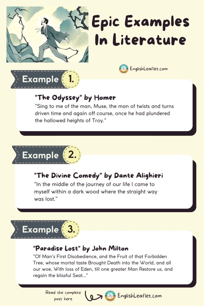 Epic Examples In Literature - EnglishLeaflet