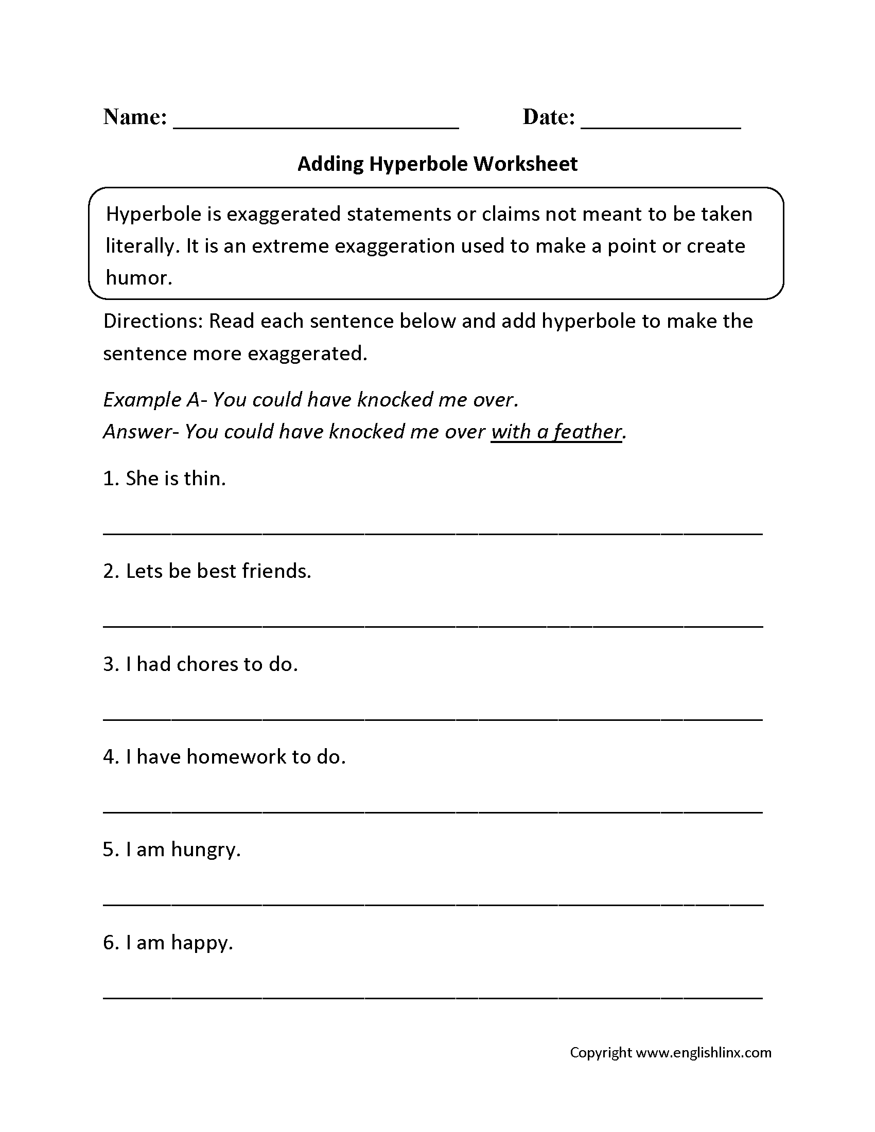 English Worksheets