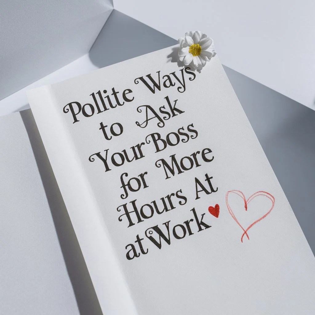 20 Polite Ways to Ask Your Boss for More Hours at Work 2024