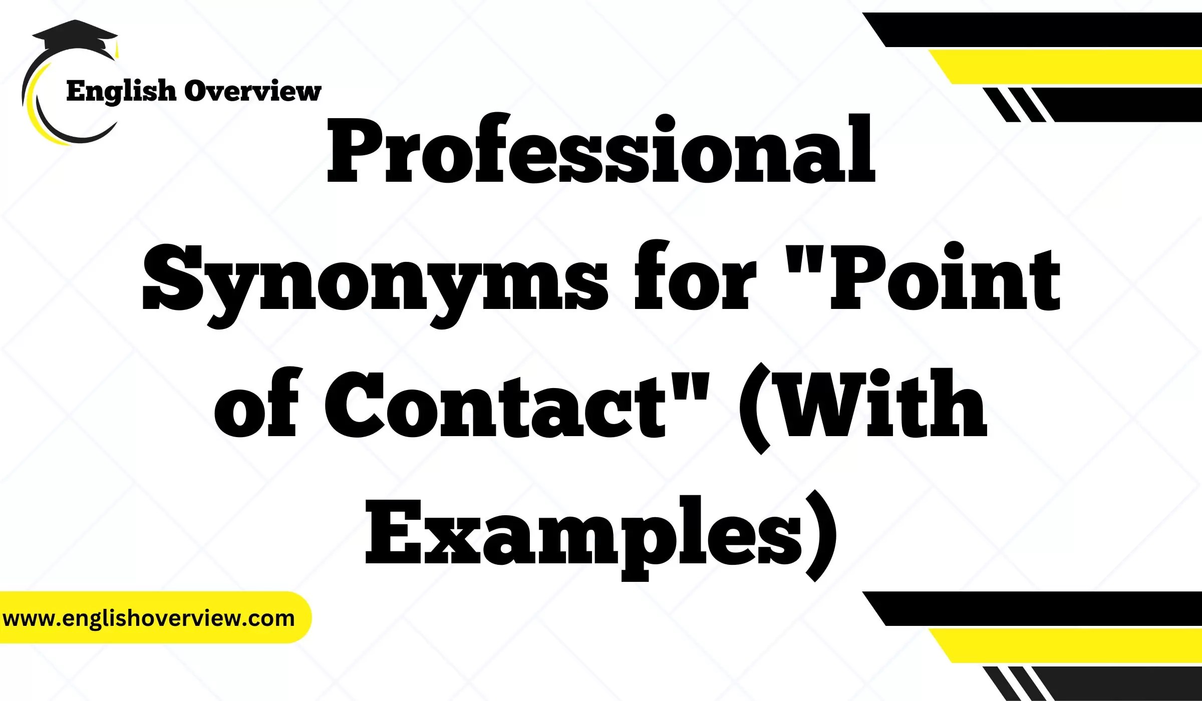 20 Professional Synonyms for "Point of Contact" (With Examples)