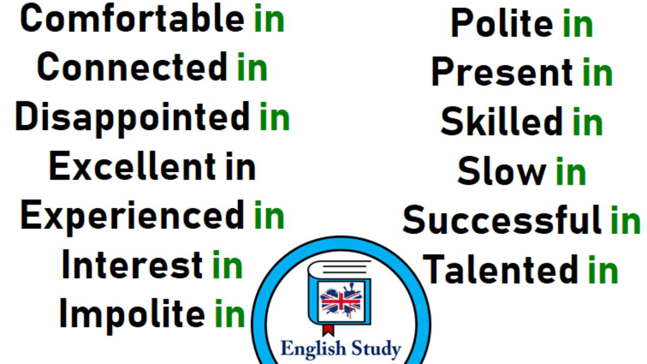 Adjectives + Prepositions In - English Study Here