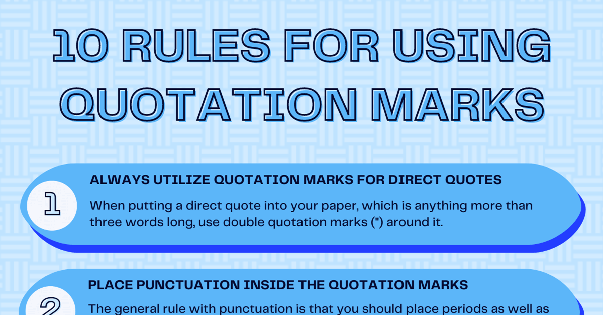 10 Quotation Marks Rules Rules for Using Quotation Marks Perfectly