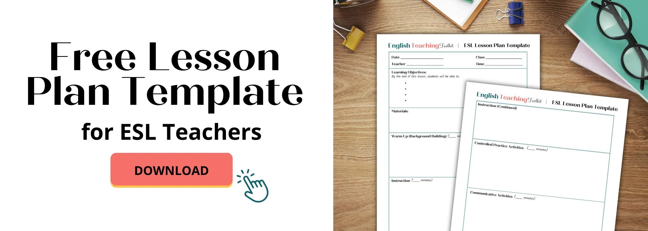 Free ESL Lesson Plan Template English Teaching Toolkit