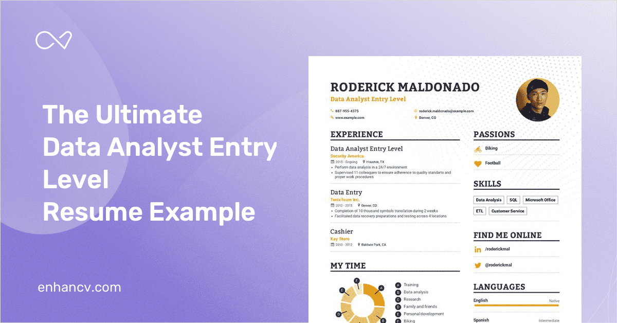 Data Analyst Entry Level Resume Example and guide for 2020