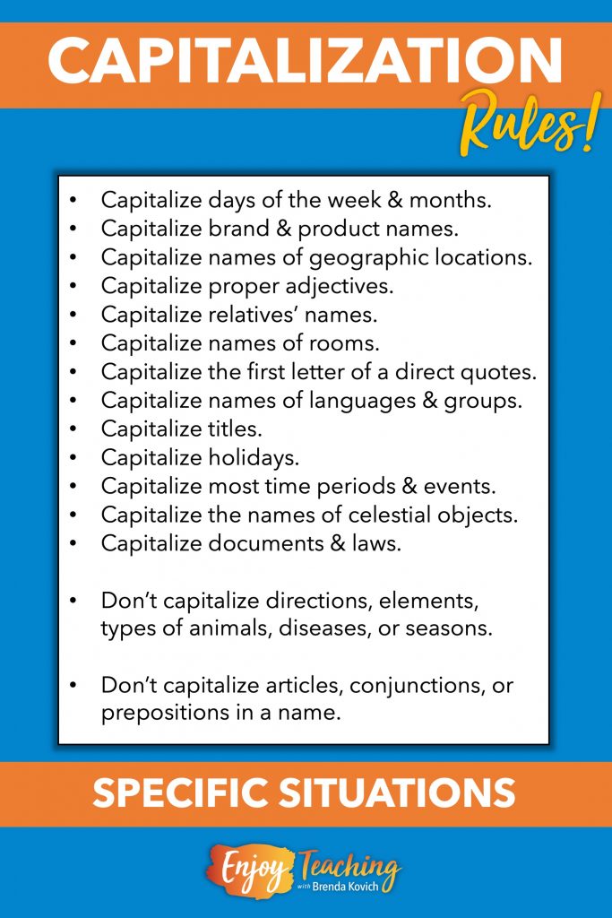Yes, You Can Enjoy Teaching Capitalization Rules