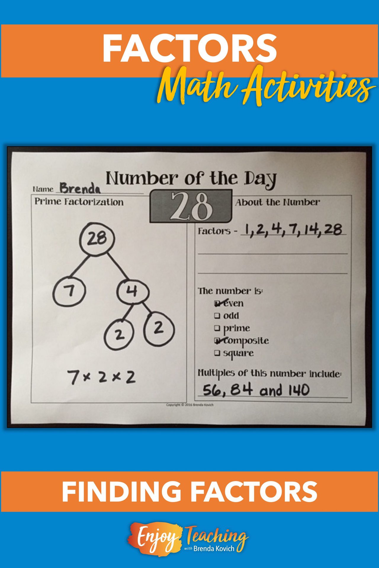 Teaching Factors with Amazing Activities