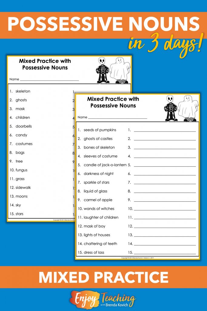 Teaching Possessive Nouns in Three Days Is Easy