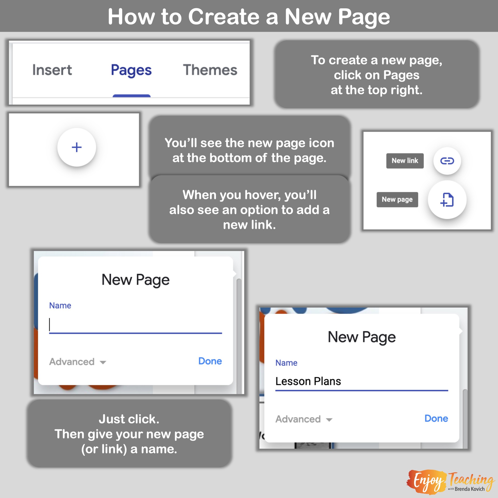 How to Make New Google Sites Enjoy Teaching with Brenda Kovich