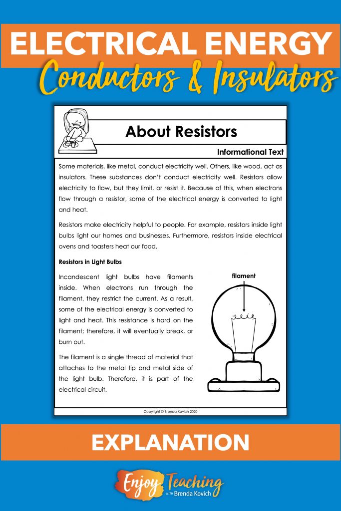 Fun Conductors and Insulators Lesson Plans with Lab Activity