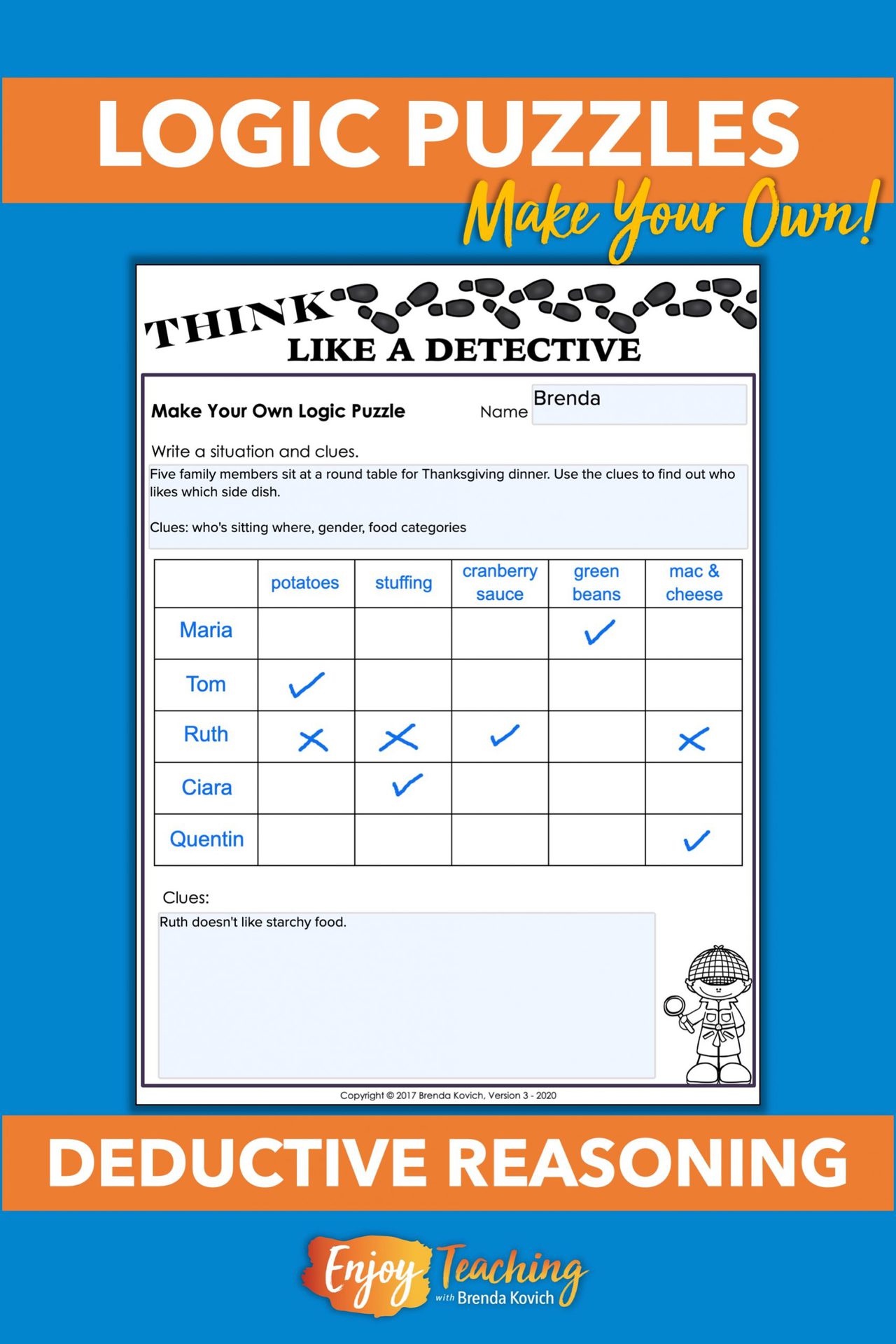 Logic Puzzles for Kids Deductive Reasoning & Make Your Own!
