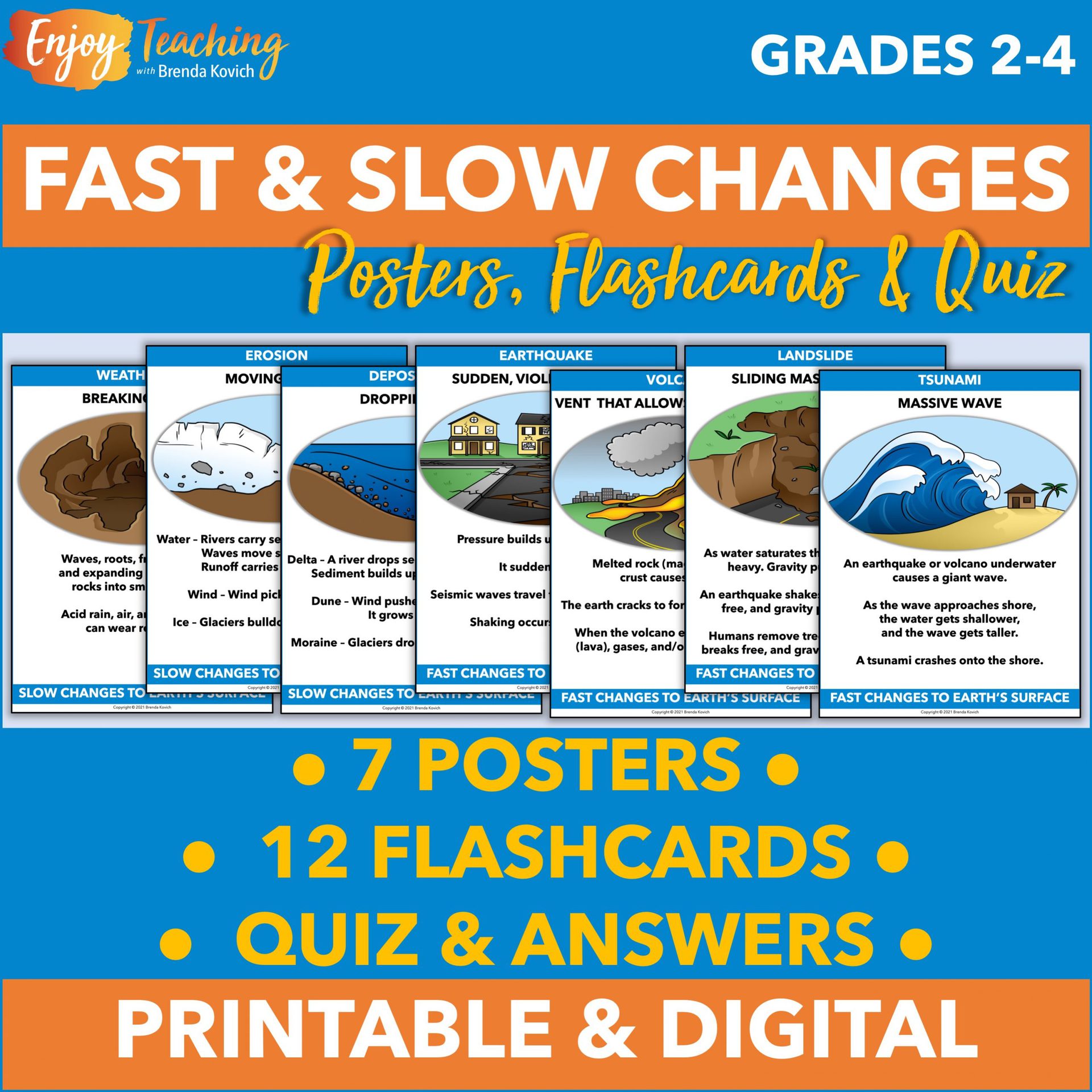 Teaching Fast and Slow Changes to Earth's Surface