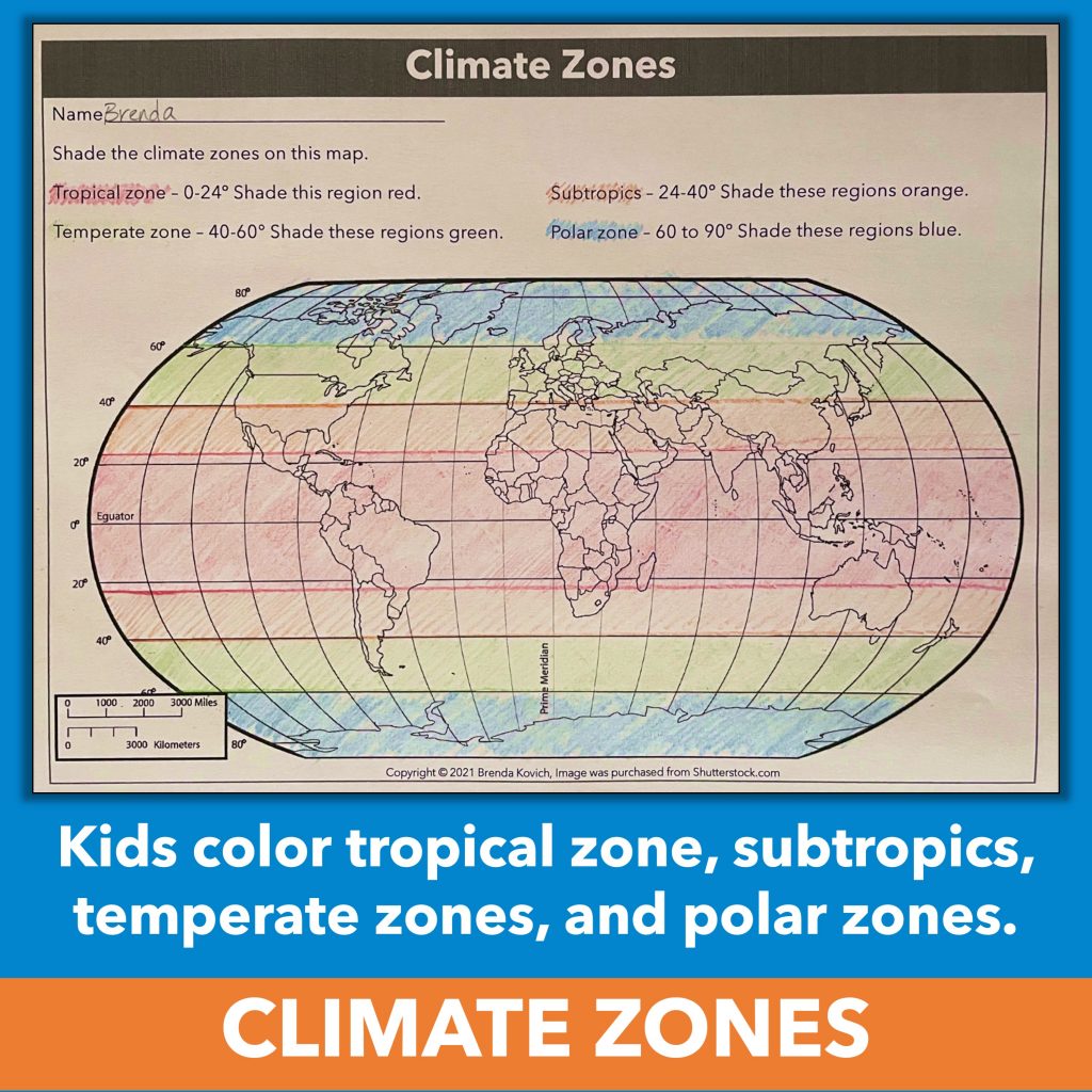 World Climate Zone Map For Kids