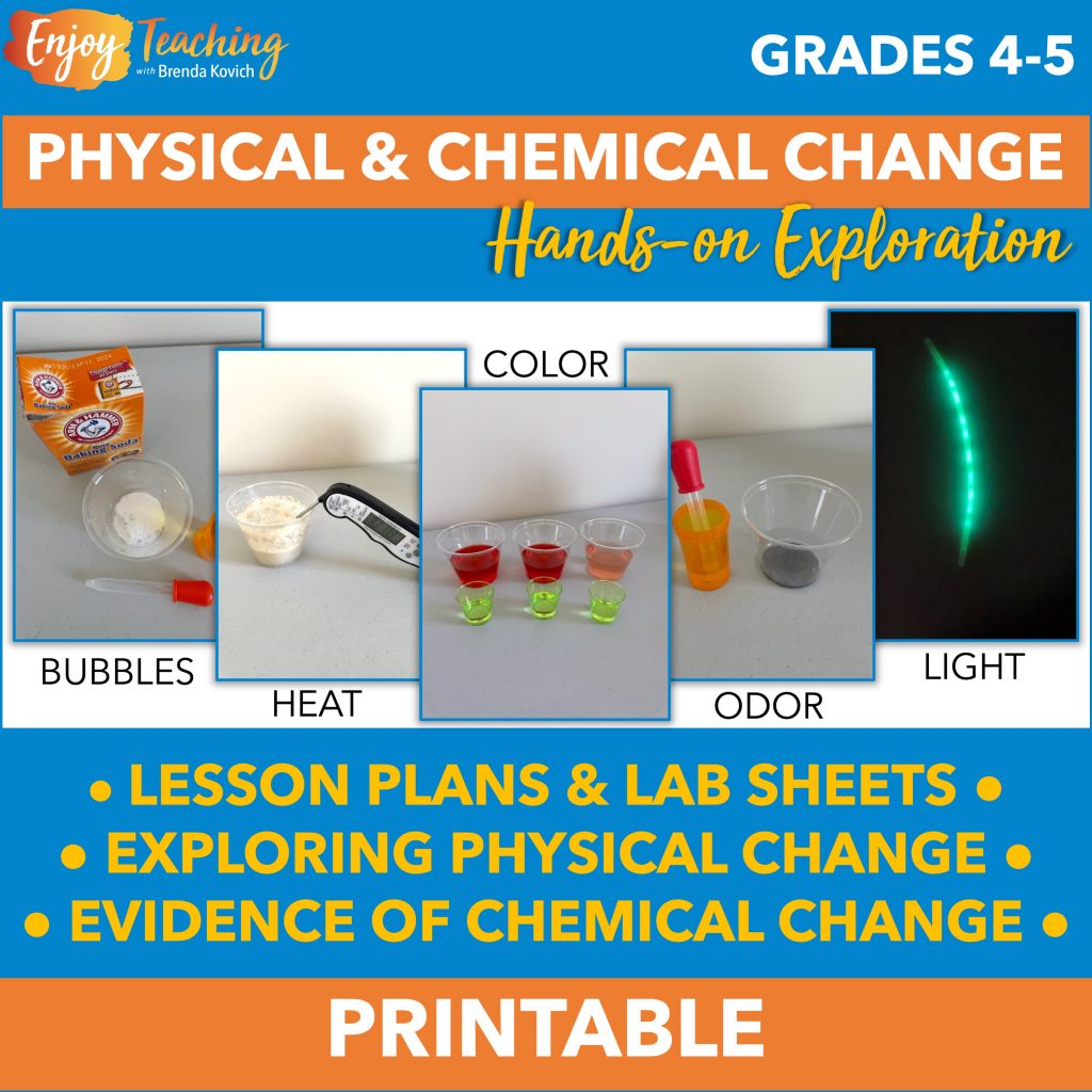 Evidence of Chemical Change Labs Experiments for Kids