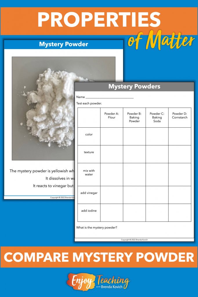 Teaching Properties of Matter with Mystery Powders