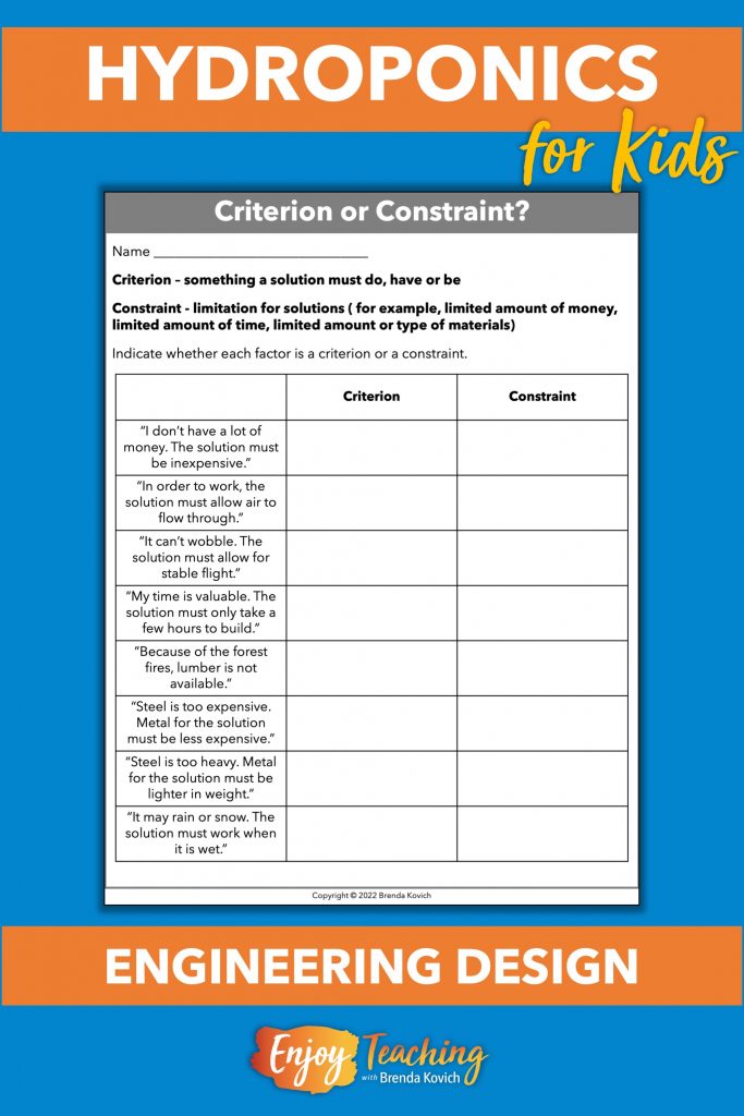 Hydroponics STEM Activity Growing Plants Without Soil