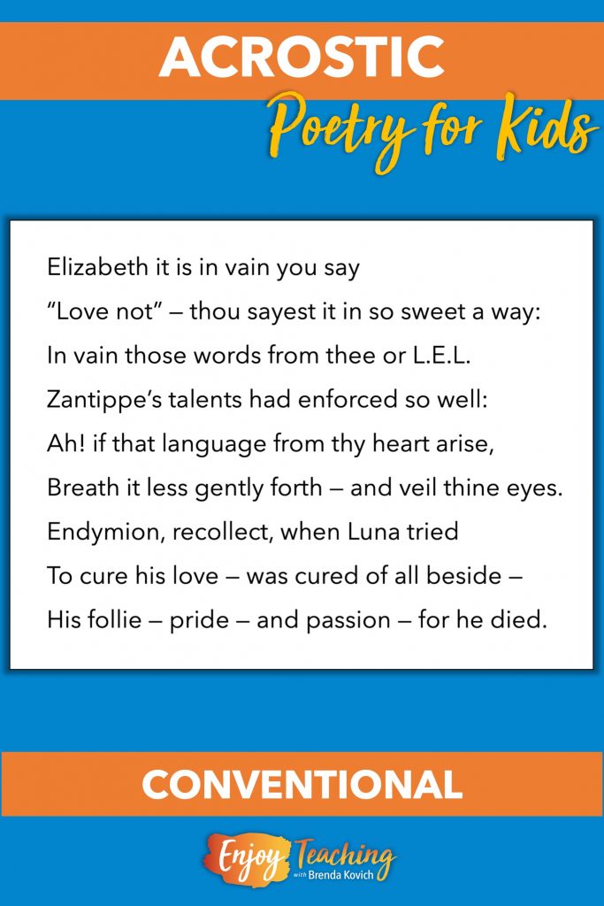 Acrostic Poem Using Names