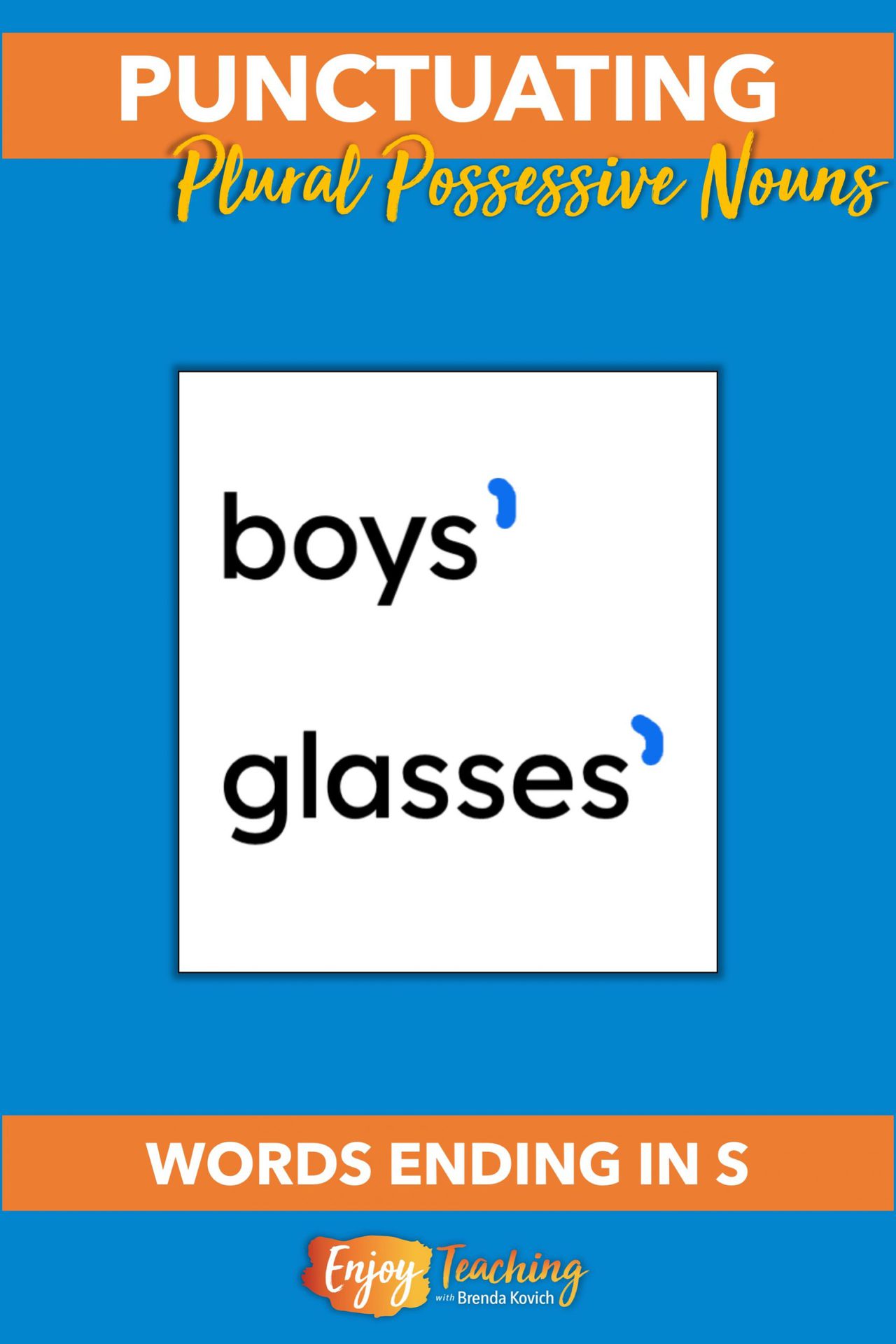 How to Teach Plural Possessive Nouns' Rules Without Tears