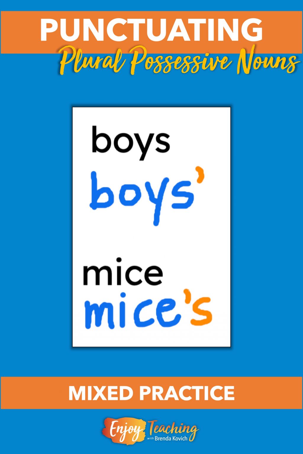 How to Teach Plural Possessive Nouns' Rules Without Tears