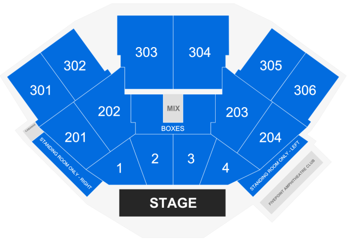 Five points amphitheater seating chart