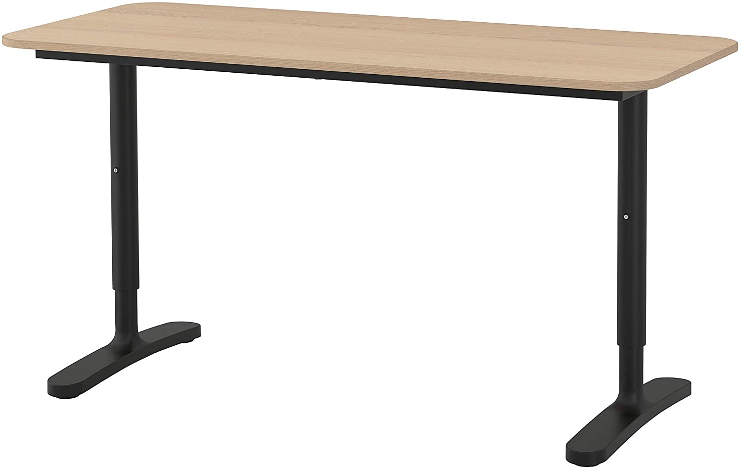 A nice big IKEA "BEKANT" office desk with cable management, white