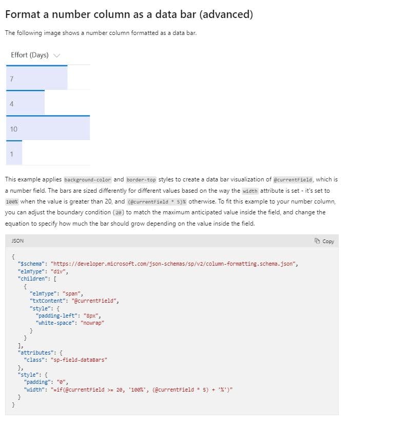 How to Format a SharePoint Online List Column using JSON? Enjoy