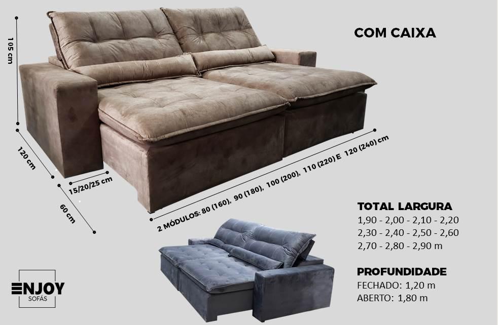 Qual a diferença do Sofá Retrátil com Caixa e Sem Caixa?