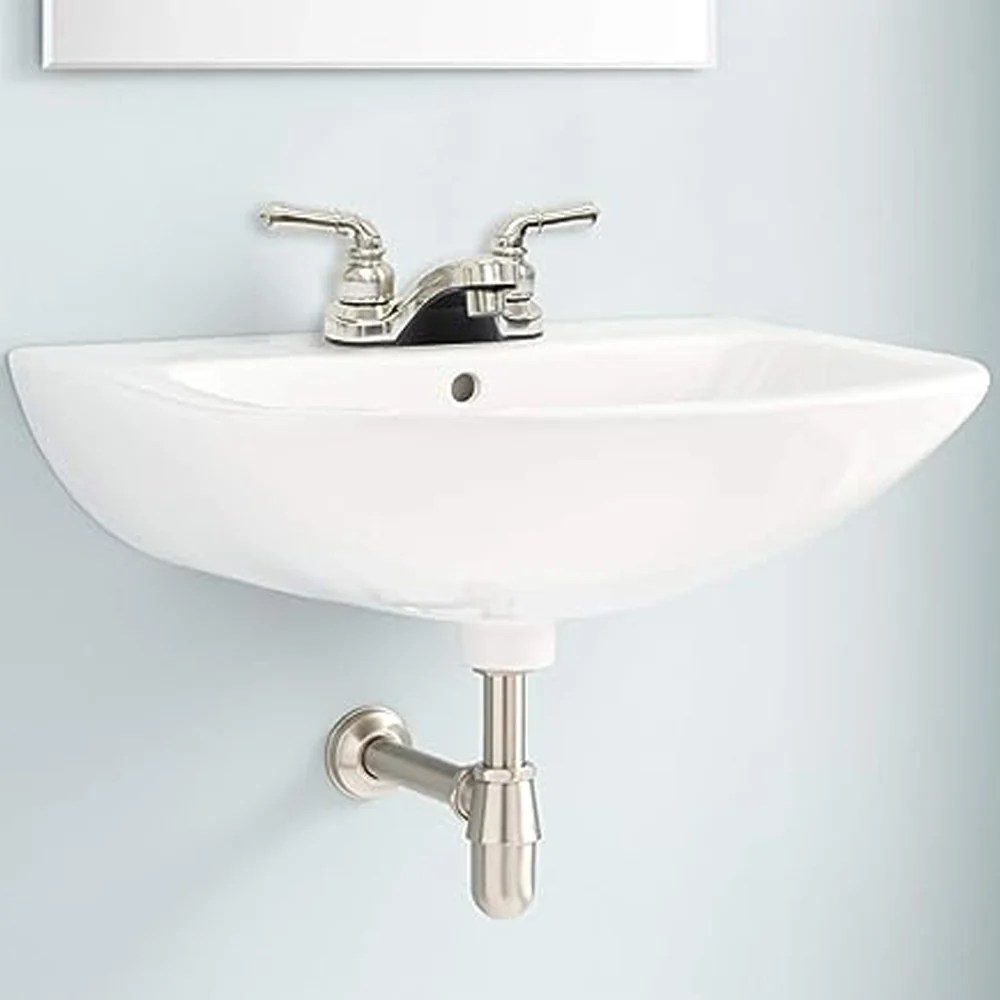 4 Inch Nickel Bathroom Faucet for RV Sink with Teapot Handles