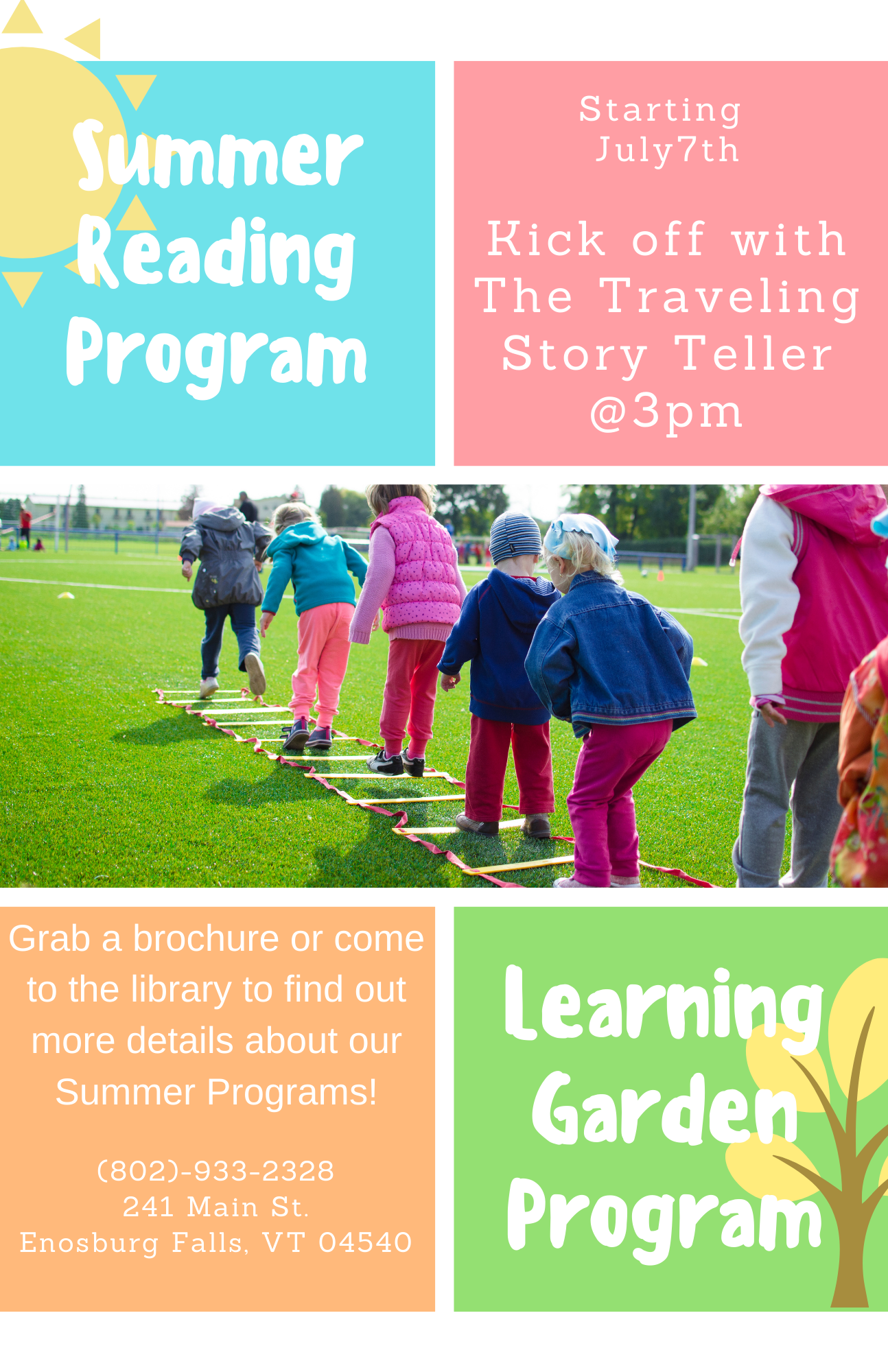 Our Summer Reading Program & The Learning Garden start next week! Enosburgh Public Library