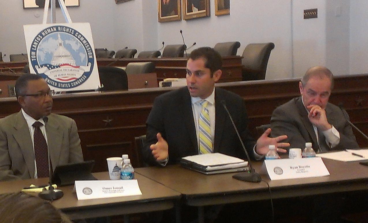 Omer Ismail Speaks at Tom Lantos Human Rights Commission Briefing on