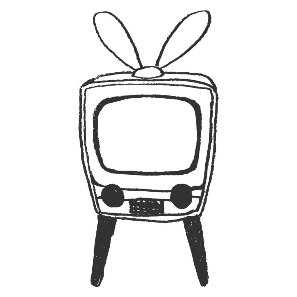 レトロなブラウン管テレビのイラスト03 | イラスト無料・かわいいテンプレート レトロなテレビのイラスト（Png） | えんぴつ素材