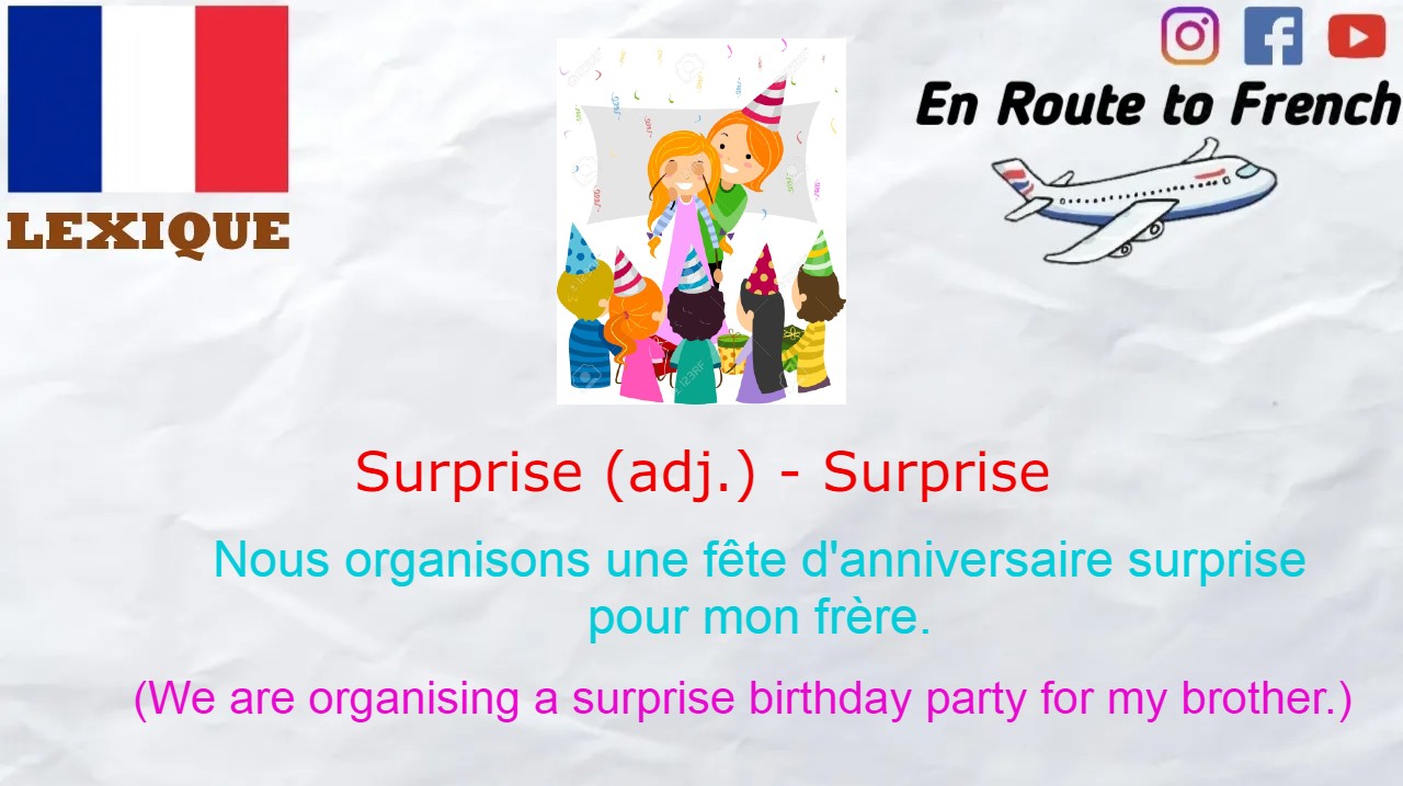 French Word of the day Surprise En Route To French
