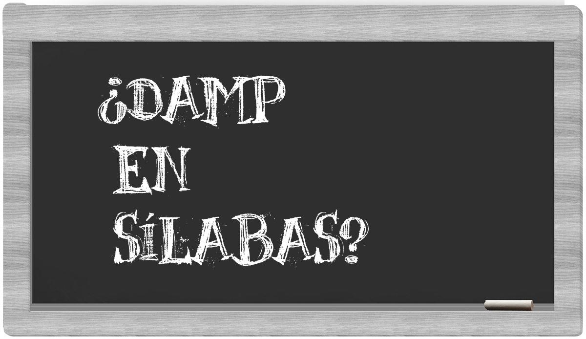 Separar en sílabas damp