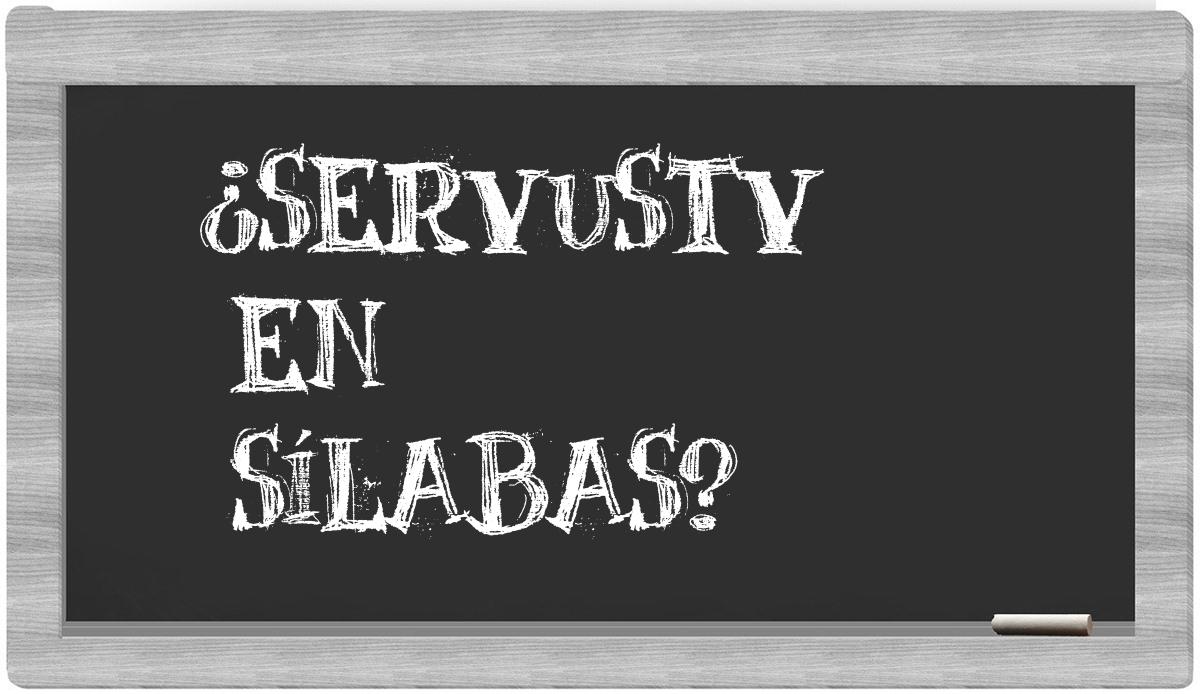 Separar en sílabas servustv