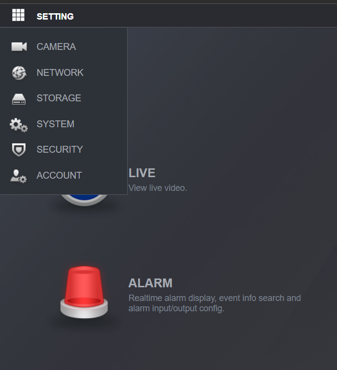 Diamond Recorder Setting Up Alarm Recording Local GUI