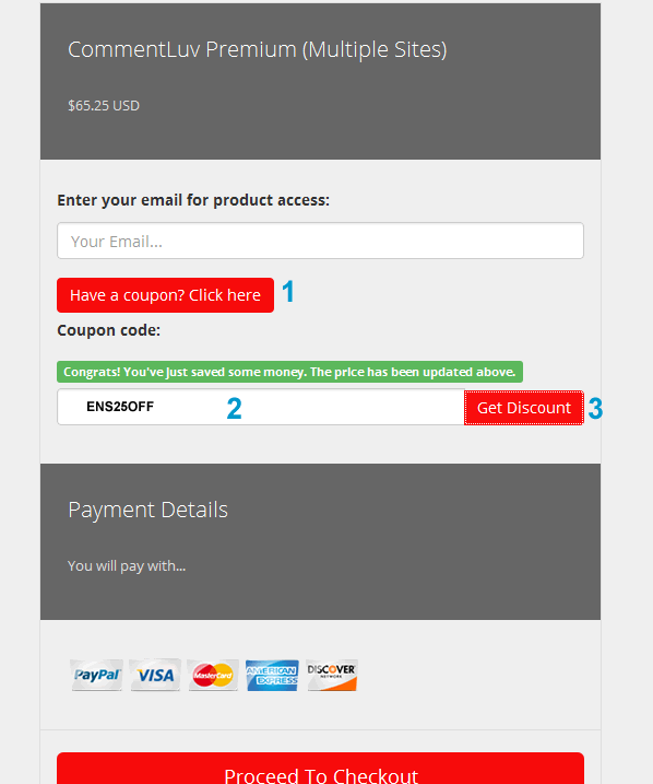 CommentLuv Premium Discount Code ENS25OFF