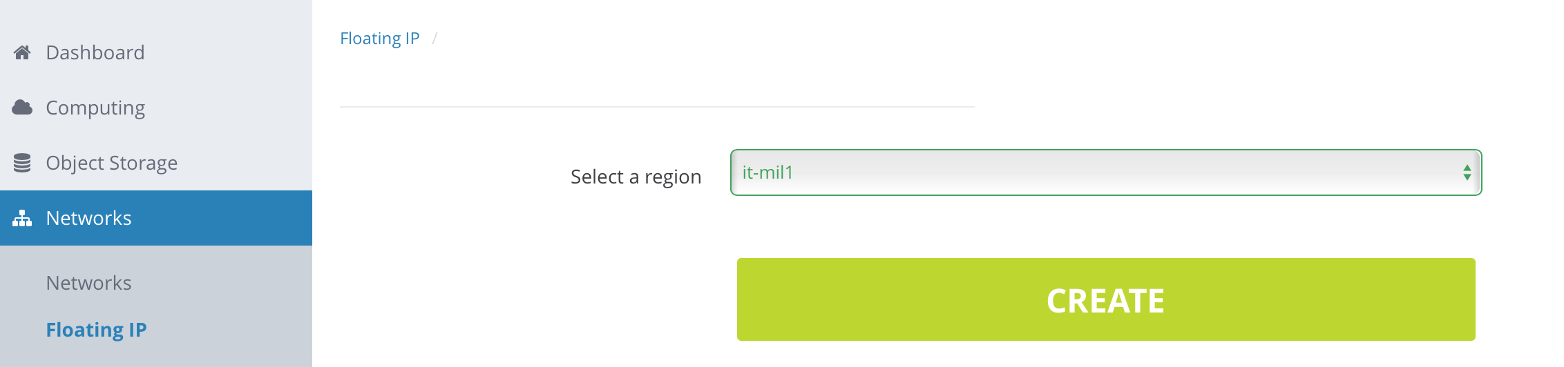 How to manage your Floating IPs Enter Cloud Suite Guides